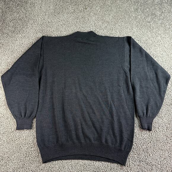VTG Pronto Uomo Firenze Wool Sweater Mens XL Tall Gray Made In Italy Pullover - Picture 6 of 12